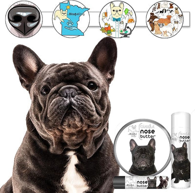 The Blissful Dog French Bulldog Brindle Nose Butter, Versatile Dog Nose Balm for Dry Nose, Handcrafted Nose Moisturizer, Easy-to-Apply Dog Essentials, Unscented, 4 oz.