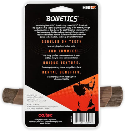 Hero Bonetics Stick, Wood Scent Chewable Dog Toy, Gentle on Teeth & Tummy
