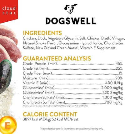 Dogswell Hip & Joint Jerky Dog Treats, Duck, 20 oz. Pouch