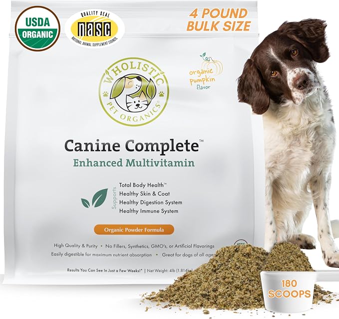 Canine Complete - Dog Multivitamin Powder - 4 Lb - Daily Dog Vitamins and Supplements for Homemade Food - Immune System, Skin, Coat & Overall Health - All Breeds - 180 Scoops