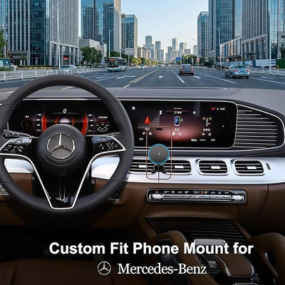 15W Magsafe Car Mount Charger for Mercedes-Benz 2020-2026 GLE GLS, Magnetic Wireless Car Charger, 360° Rotation Car Phone Holder, No-Damage Installation, Exclusive Custom Fit for GLE GLS Accessories