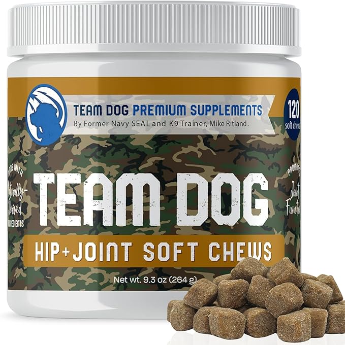 Hip and Joint Chews for Dogs | Arthritis & Joint Support Supplements for Dogs | MSM, Chondroitin & Glucosamine | Small, Medium & Large Breed | Chicken, Duck & Pea Flavor | 120 Count