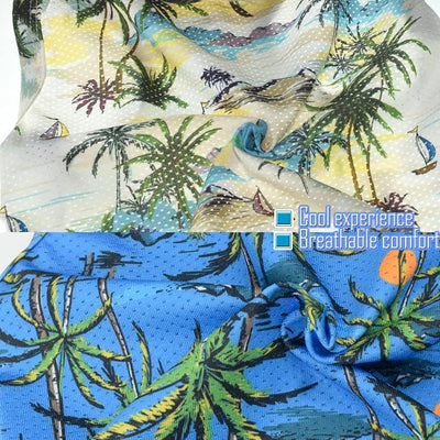 Dog Hawaiian Shirts, Mesh Fabric, Instant Cooling, Quick Dry, UV Protection, Blue, Yellow, Large (25.2" Back, 36.1" Chest), Unisex, Adult, Small, Medium, Large Dogs