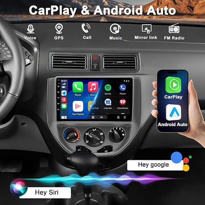4G+64G Car Radio for Ford Focus 2005-2008: Upgrade Android 15 9" Touch Screen Stereo Head Unit Wireless CarPlay Android Auto, BT 5.4, WiFi 6, GPS, FM, RDS, EQ, SWC, 1080P Backup Camera