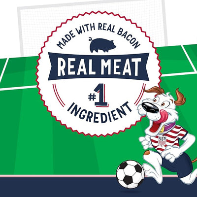 Beggin’ U.S. Soccer Crest-Shaped Treats for Dogs Made with Real Bacon - 40 oz. Pouch