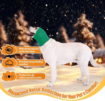 Dog Calming Band Cat and Dog Anxiety Relief Cover,Double Layer Thickened Pet Ears Elastic Neck Band Noise Cancelling Ear Muffs for Anxiety Relief/Noise Protection,Grooming,Thunder,Fireworks