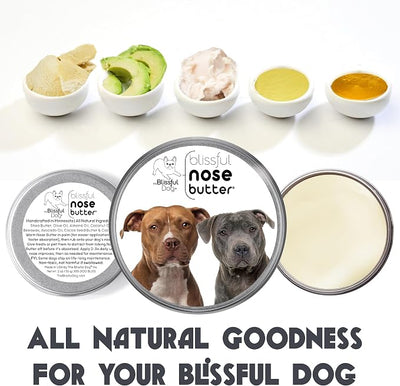 The Blissful Dog American Staffordshire Terrier Nose Butter, Versatile Dog Nose Balm for Dry Nose, Handcrafted Nose Moisturizer, Easy-to-Apply Dog Essentials, Unscented, 16 oz.