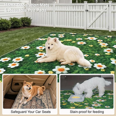 Washable Pee Pads for Dogs, Reusable Puppy Potty Training Pads, Ultra-Absorbent Thick Waterproof Leak-Proof Non-Slip Pads & Mat for Crate, Playpen, Floor, Whelping & Housebreaking , 2 Pack 18"x24"
