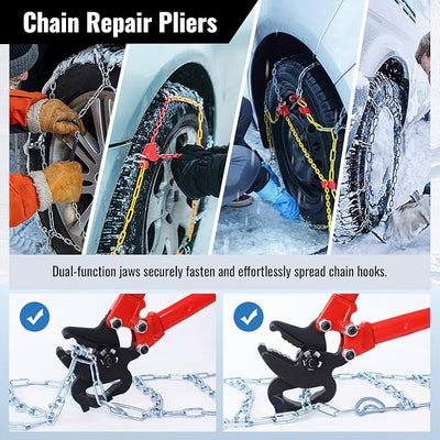YHK 23" Chain Repair Pliers, Snow Tire Chain Repair Pliers, Quick Open and Close Chain