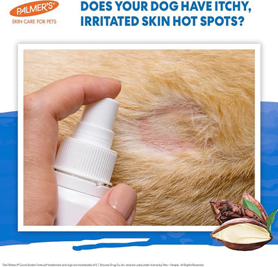 Palmer’s for Pets Hot Spot and Itch Relief Spray for Dogs with Cocoa Butter - Conditioning No-Rinse Skin Allergy Relief Mist with Vitamin E, Fragrance Free Formula, 8 Fl Oz - 6 Pack