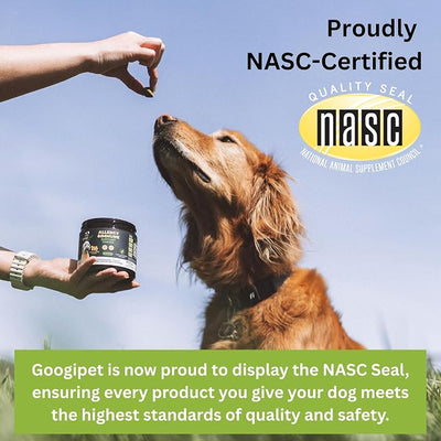 Googipet Daily Hemp Calming Chews for Dogs - Separation Anxiety Relief for Dogs, Non-Drowsy Dog Calming Chews Dog Anxiety Relief Treats with Valerian Root, & Hemp