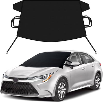 EcoNour Snow Cover for Toyota Corolla | Premium Windshield Cover for Ice and Snow | Heavy-Duty 600D Oxford Fabric with S-Hook Elastic Straps | Waterproof & Sag-Proof