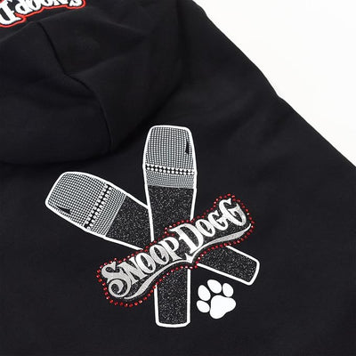Snoop Doggie Doggs Deluxe Pet Hoodie, Mic Drop, X-Large