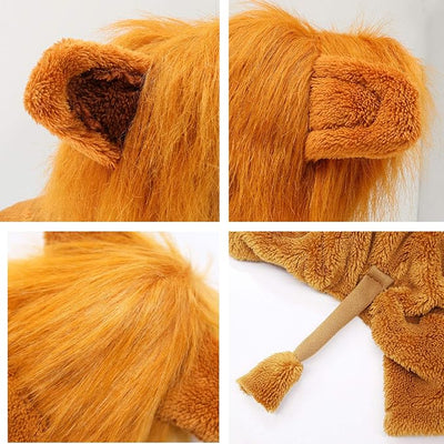 Rypet Dog Lion Costume Pet Clothes for Halloween Party Simulation Lion Pets Outfits Cosplay Dress up Clothes Pet Lions Hoodie Cat Costume for Party