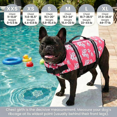 Doglay Dog Life Jacket with Rescue Handle, Dog Life Vest for Swimming Boating, Adjustable Reflective Puppy Swim Vest with Superior Buoyancy for Small Medium Large Dogs
