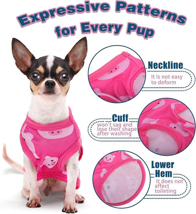Adorable Pink Pig Dog Shirt: Lightweight Polyester Cartoon Puppy Vest, Small Medium & Large Dog T-Shirt, Summer Pet Clothes, Cute Dog Apparel, Breathable Dog Tank Top XL