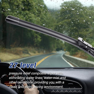 26"+23" Water Repellent Windshield Wiper Blades Replacement for Toyota Tundra 2021 2020 2019 2018 2017-2007,Sequoia 2022-2008 Silicone Automotive Windshield Wiper Blades(Pinch Tab)