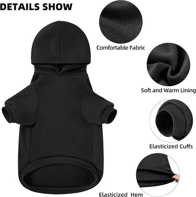 Security Dog Hoodie - Soft & Warm Dog Sweater with Leash Hole Design for Dog Cat,Dog Clothes Pullover Hoodies for Christmas, Holidays and Daily Wear (Black (Security), Large)