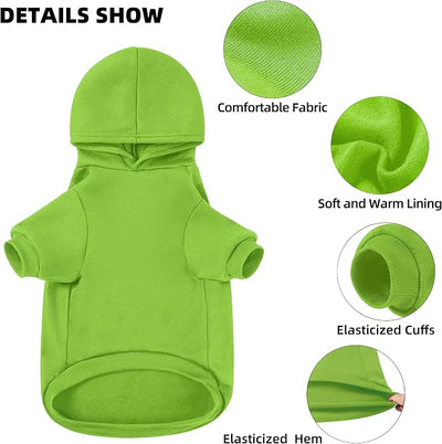 Dog Sweater Dog Hoodie Cold Weather Coat Hooded Sweatshirt for Puppies,Cats, Small Medium Large Dogs (Green(I Love My Dad), X-Small)