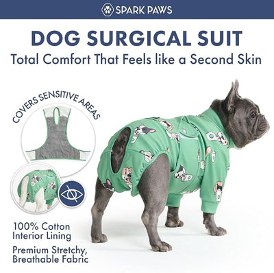 Spark Paws Dog Surgery Recovery Suit – Dog Recovery Suit After Surgery, Anti-Lick Dog Onesie, Abdominal Wound Protector, Soft Cone Alternative for Spay Neuter Male Female Pet Recovery - Pup Cup - 3XL