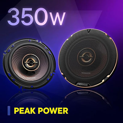 Kenwood KFC-653 6-1/2" 2-Way Concert Series Car Speakers – 320W Peak Power, Polypropylene Woofer Cone, Balanced Dome Tweeter, Acoustic Sound Harmonizer