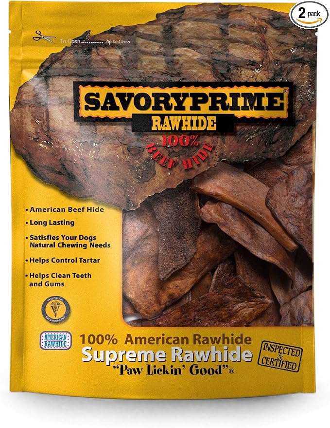 Savory Prime 1-Pound Rawhide Chips Beef