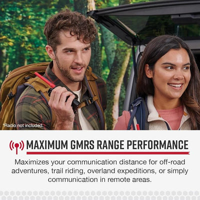 Cobra GMRS Trailblazer Antenna Red - High-Performance Antenna for GMRS Two-Way Radios, Red Finish