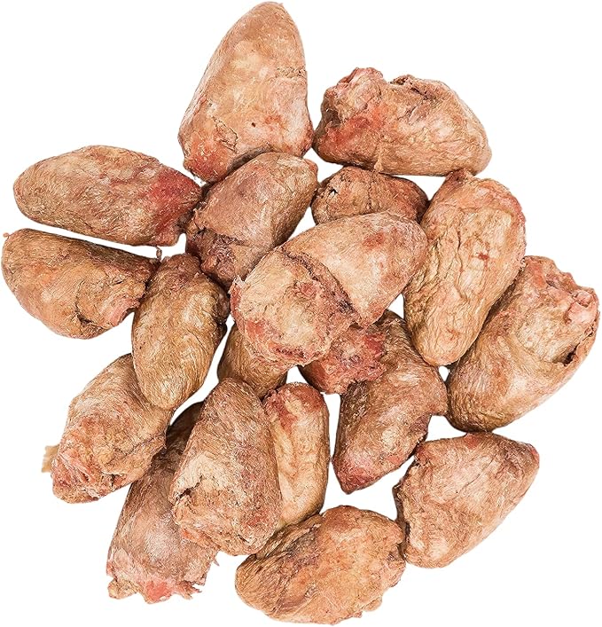 Freeze Dried Chicken Hearts for Cats & Dogs- 1LB Bag (300+pcs) USA Made, Healthy Single Ingredient All Natural Grain Free- Resealable -Perfect for Training, Topper or Snack, Allergen-Free