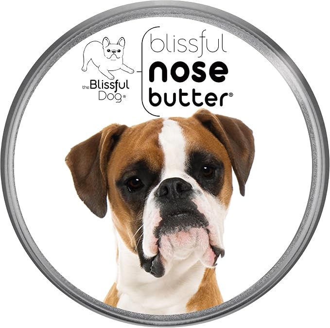 Fawn Boxer Nose Butter for Dry, Cracked Skin, Lick-Safe Dog Nose Balm with Moisturizing Shea Butter, Almond, Olive, and Essential Oils, Pet Supplies, Uncented, 4 oz.