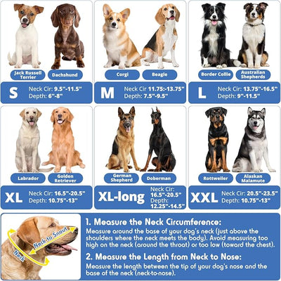 Dog Cone, Transparent Recovery Collar for Large Dogs, E Collar After Surgery to Stop Licking, Depth Adjustable Soft Cone Not Block Vision Patented (XL-Long)
