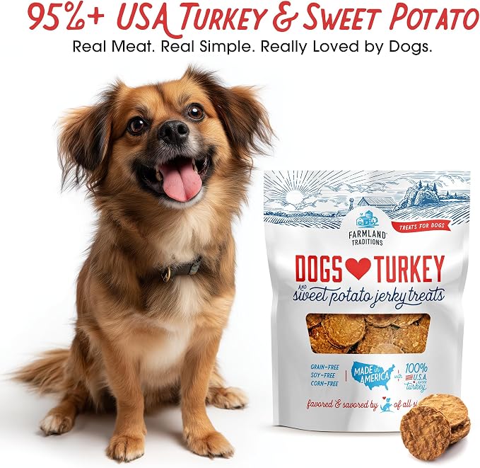 Filler Free Dogs Love Turkey & Sweet Potato Premium Jerky Treats for Dogs, 3 Pound Bag