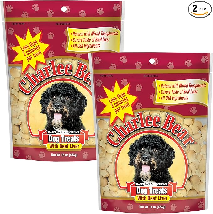 Original Crunch Dog Training Treats, Beef Liver Flavor, 3 Calories Each, Low Calorie Natural Rewards for Puppies to Adult Dogs, Made in USA, 16 oz (2-Pack)