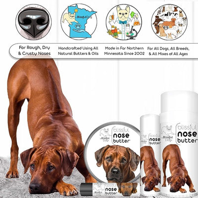The Blissful Dog Rhodesian Ridgeback Unscented Nose Butter - Dog Nose Butter, 1 Ounce