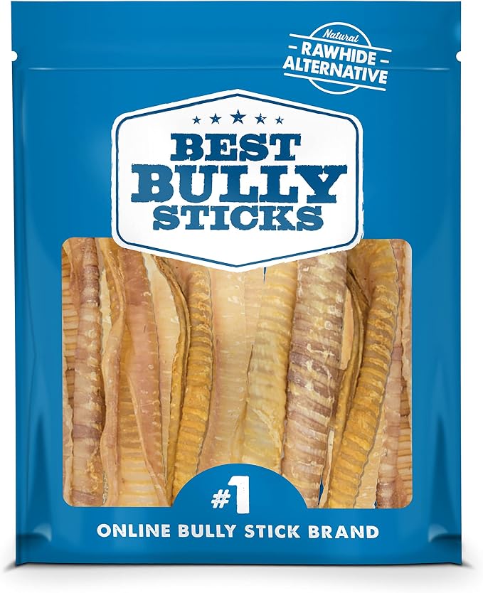 Premium 12 Inch Beef Trachea for Dogs - 12 Count (Pack of 1) - All-Natural, Grain-Free, Single-Ingredient, Promotes Dental Health