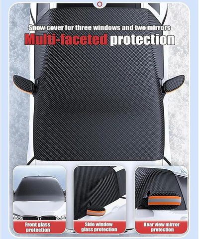 Car Windshield Cover for Dodge Ram 1500 2019 2020 2021 2022 2023 2024, Magnetic All Weather Front Window Cover Protects from Snow Ice and Frost Windscreen Winter Car Accessories