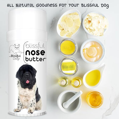 The Blissful Dog Landseer Newfoundland Nose Butter, Versatile Dog Nose Balm for Dry Nose, Handcrafted Nose Moisturizer, Easy-to-Apply Dog Essentials, Unscented, 2 oz.
