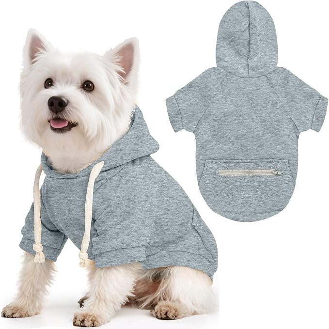 Basic Dog Hoodie Sweaters for Small Medium Large Dogs Cats Puppy Clothes Soft Warm Fleece Dog Hoodies Sweatshirt with Small Pockets Fall Winter Chihuahua Dachshund Golden Retriever Outfits