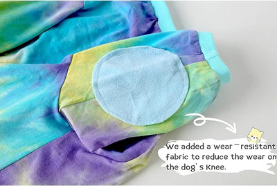 Tie Dye Dog Clothes for Extra Large Dogs Breathable Cotton Dog Shirt Dog Pajamas Big Dogs Boy Girl Blue XL