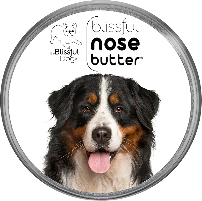 The Blissful Dog Bernese Mountain Nose Butter, Versatile Dog Nose Balm for Dry Nose, Handcrafted Nose Moisturizer, Easy-to-Apply Dog Essentials, Unscented, 4 oz.