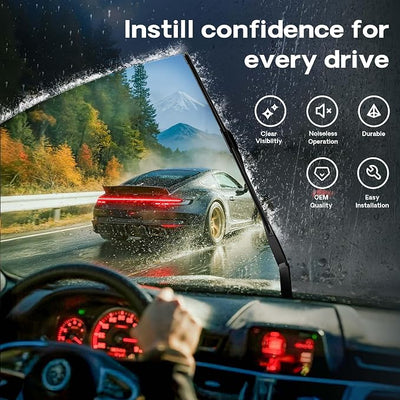 BERG REGEN Silicone Windshield Wiper Blades Replacement for Honda CRV CR-V 11-07 Acura RDX 18-07 Nissan LEAF 23-18 Windshield Wipers (Pack Of 3) Automotive Replacement Wiper Blades- 26"/16"/14"