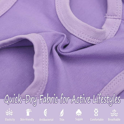 Paiaite Dog Clothes Fashionable Sleeveless Pet Vest: 'Little Miss Sassy' Printed Cotton Dog Shirt, Ideal for Small, Medium, and Large Breeds, Ensuring Comfort and Breathability Purple XS
