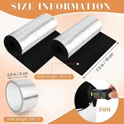 Windspeed 2P Universal Car Battery Insulation Blanket for Car Battery Cover Insulation Wrap for Cold Weather Protector with 16Ft Foil Tape, Suitable for Vehicle, Truck, RV Batteries (7x39.4 Inch)