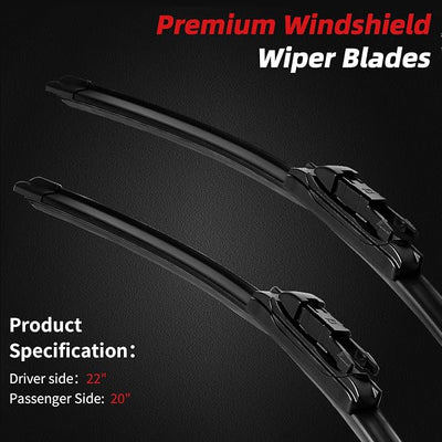 OTUAYAUTO Premium Windshield Wiper Blades - Replacement for Ford Mustang 10-23, Lincoln MKZ 13-20 - Precision Fit, All-Weather Performance, Pinch Tab Front Window Wiper Blades - 22"+20" (Pack of 2)