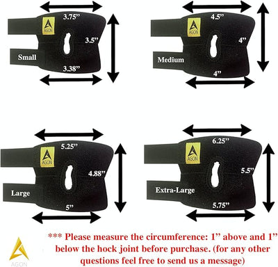 Agon® Dog Leg Braces For Back Leg wrap hock compression protects wounds and helps heal hind legs rear ankle joint, preventing injuries, sprains providing stability for dogs, canines arthritis (Medium)
