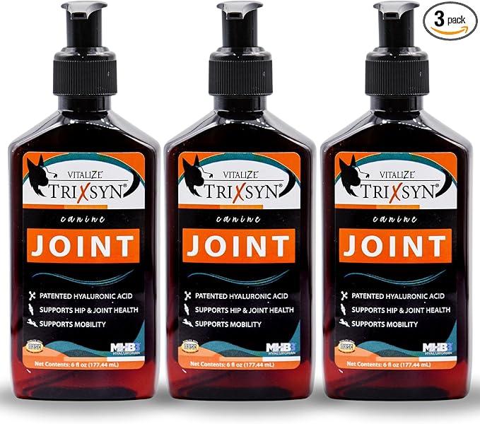 TRIXSYN Canine - Dog Hip and Joint Supplement - Liquid Hyaluronic Acid HA for Dog - Patented Liquid Formula for Senior Dogs - MHB3 Hylauronan - 6 fl oz (3)