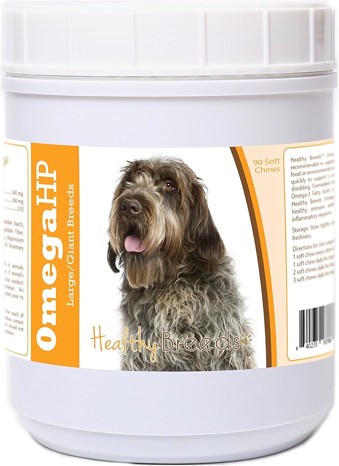 Wirehaired Pointing Griffon Omega HP Fatty Acid Skin and Coat Support Soft Chews 90 Count