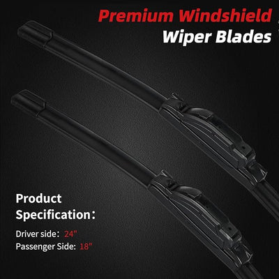 OTUAYAUTO Premium Windshield Wiper Blades - Replacement for Chevrolet Cruze 2011-2015 - Precision Fit, All-Weather Performance, J/U Hook Front Window Wiper Blades - 24"+18" (Pack of 2)