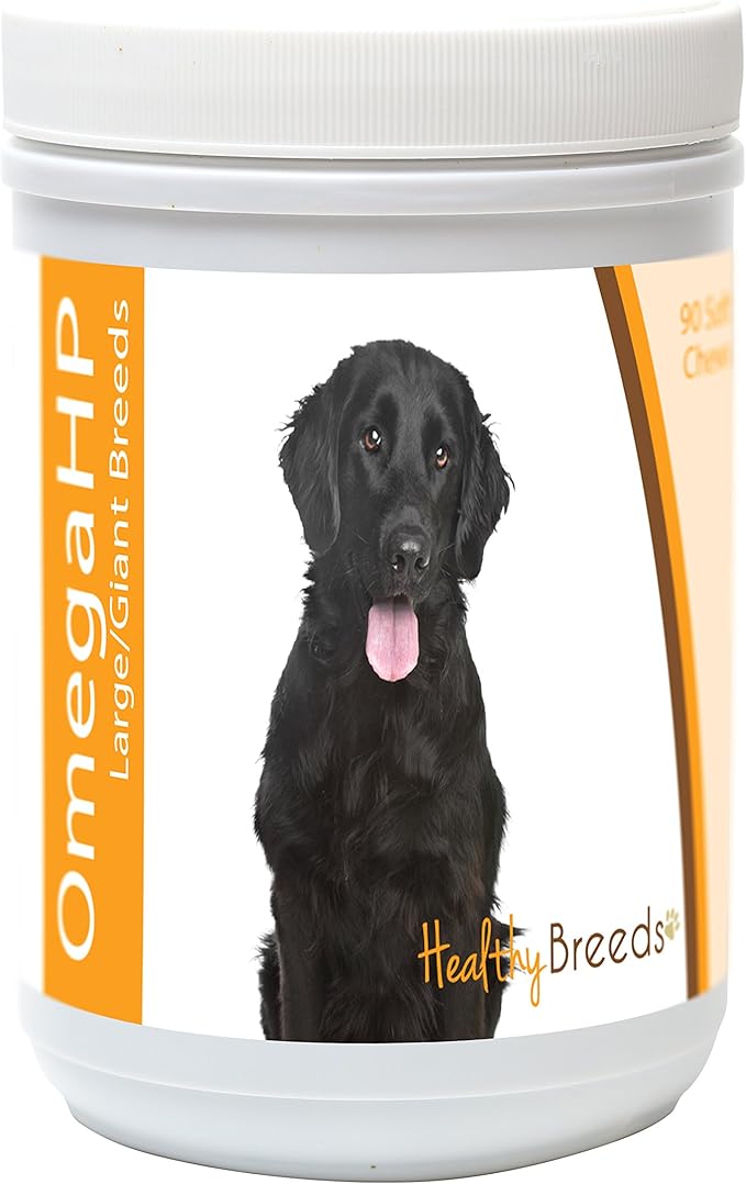 Flat Coated Retriever Omega HP Fatty Acid Skin and Coat Support Soft Chews 90 Count
