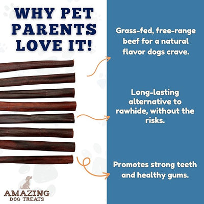 Amazing Dog Treats 6 Inch Collagen Stick - (75 Count)- Collagen Sticks for Dogs - No Hide Dog Bones