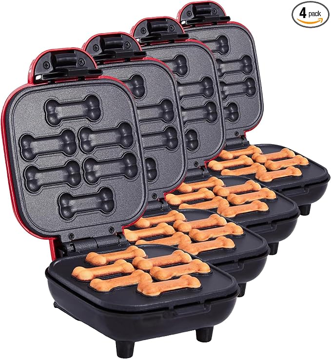 DASH Mini Dog Treat Maker, Small, Red (Pack of 4)